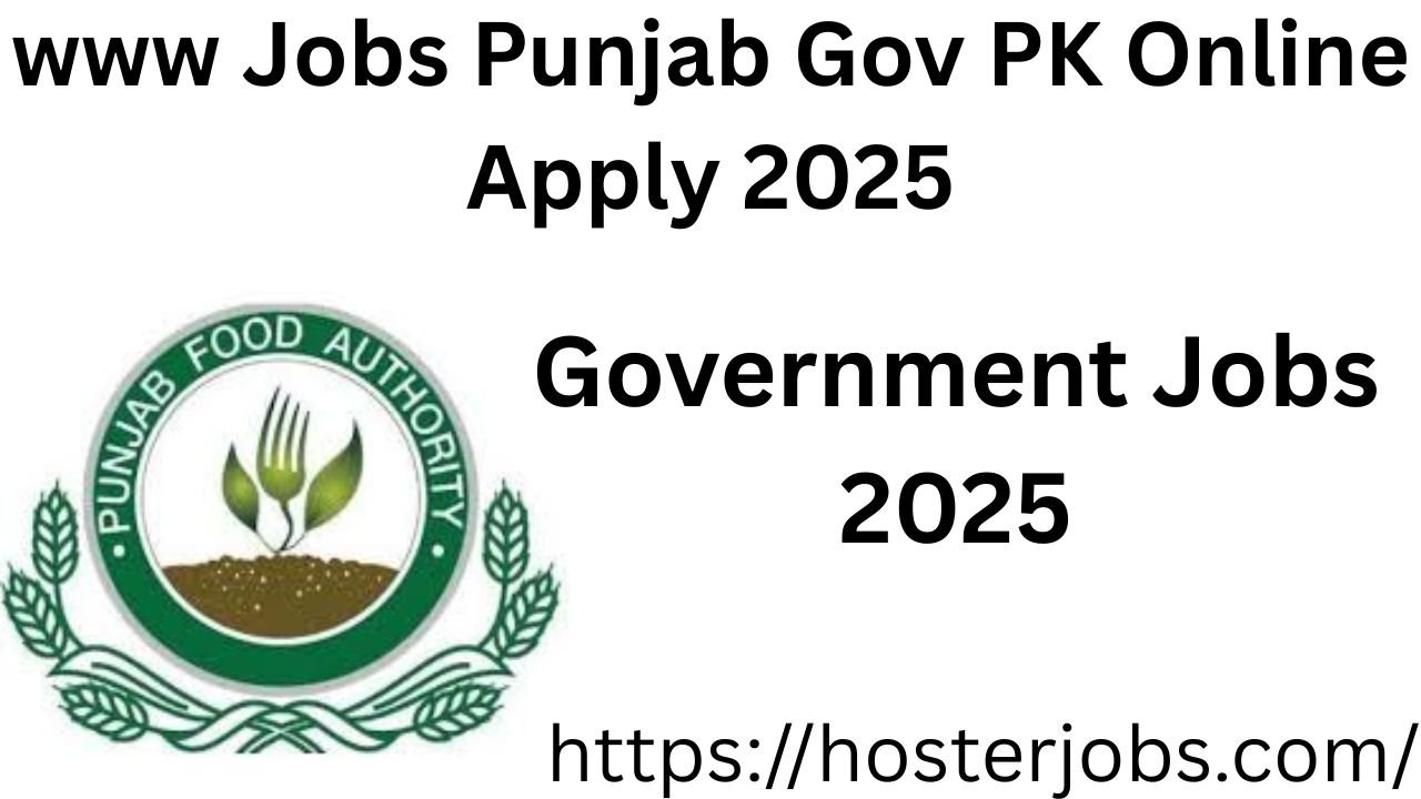 www Jobs Punjab Gov PK Online Apply 2025